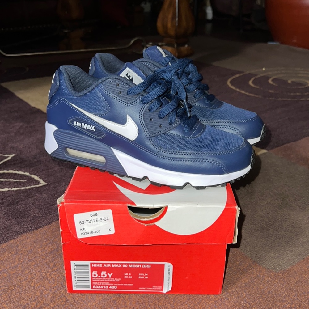 Nike Air Max 90 Mesh Midnight Navy/White/Black